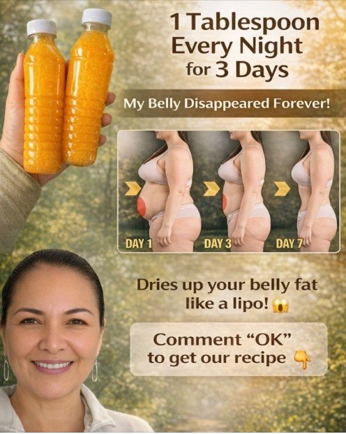 One tablespoon every night for 3 days and my belly disappeared forever.