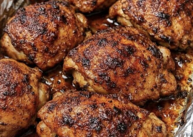 oven-roasted chicken thighs